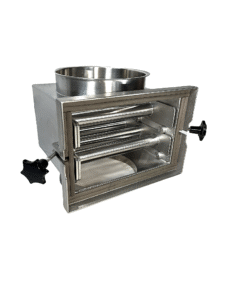 Nerezový magnetický separátor VMS-200 pro zachytávání kovových částic ve výrobní lince potravinářského nebo chemického průmyslu